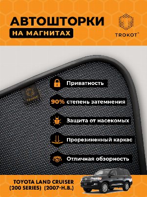 Toyota Land Cruiser (200 Series)  (2007-наст.время) Внедорожник 5 дв. Комплект на передние двери STANDART